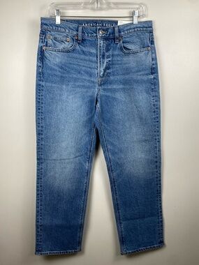 NWT American Eagle Super High Rise Ankle Straight Jeans size 8